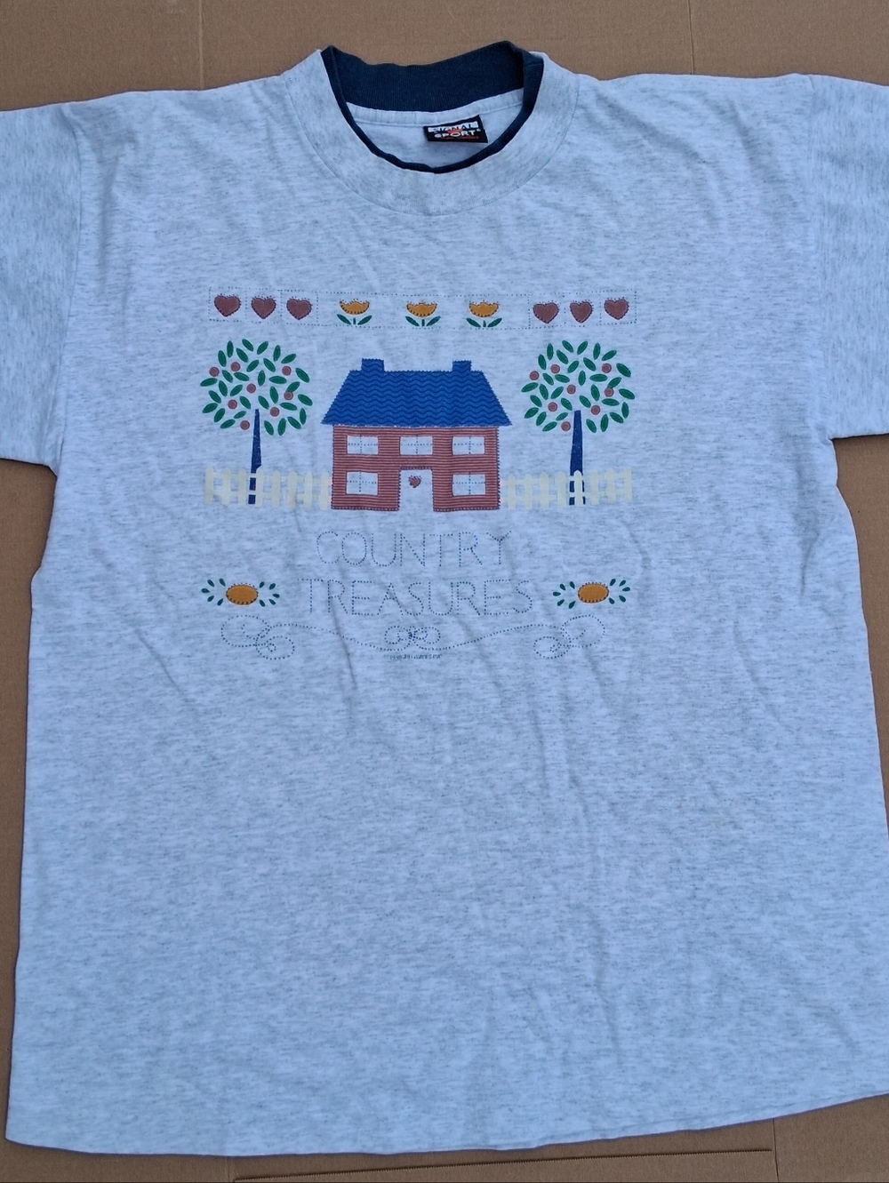 Vintage Signal Sport “Country Treasures” Graphic Tee Large Cottagecore Farmhouse